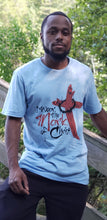 Load image into Gallery viewer, Kingdom apparel The Mark Brushed version tee - Light Blue. Copyright 2020 Newford Apparel, LLC