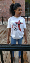 Load image into Gallery viewer, Kingdom apparel The Mark Brushed version tee - White. Copyright 2020 Newford Apparel, LLC