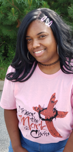 Load image into Gallery viewer, Kingdom apparel The Mark Brushed version tee - Charity Pink. Copyright 2020 Newford Apparel, LLC