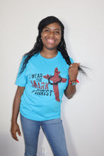 Load image into Gallery viewer, Kingdom apparel The Mark Stressed version tee - Caribbean Blue. Copyright 2020 Newford Apparel, LLC