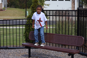 Youth Kingdom apparel The Mark Brushed version tee - White. Copyright 2020 Newford Apparel, LLC